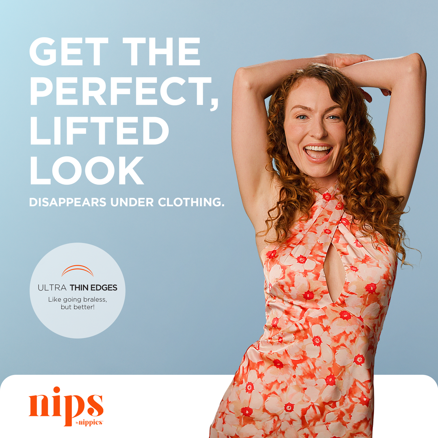 Nips by Nippies Women's Reusable Adhesive Lifting Nipple Covers