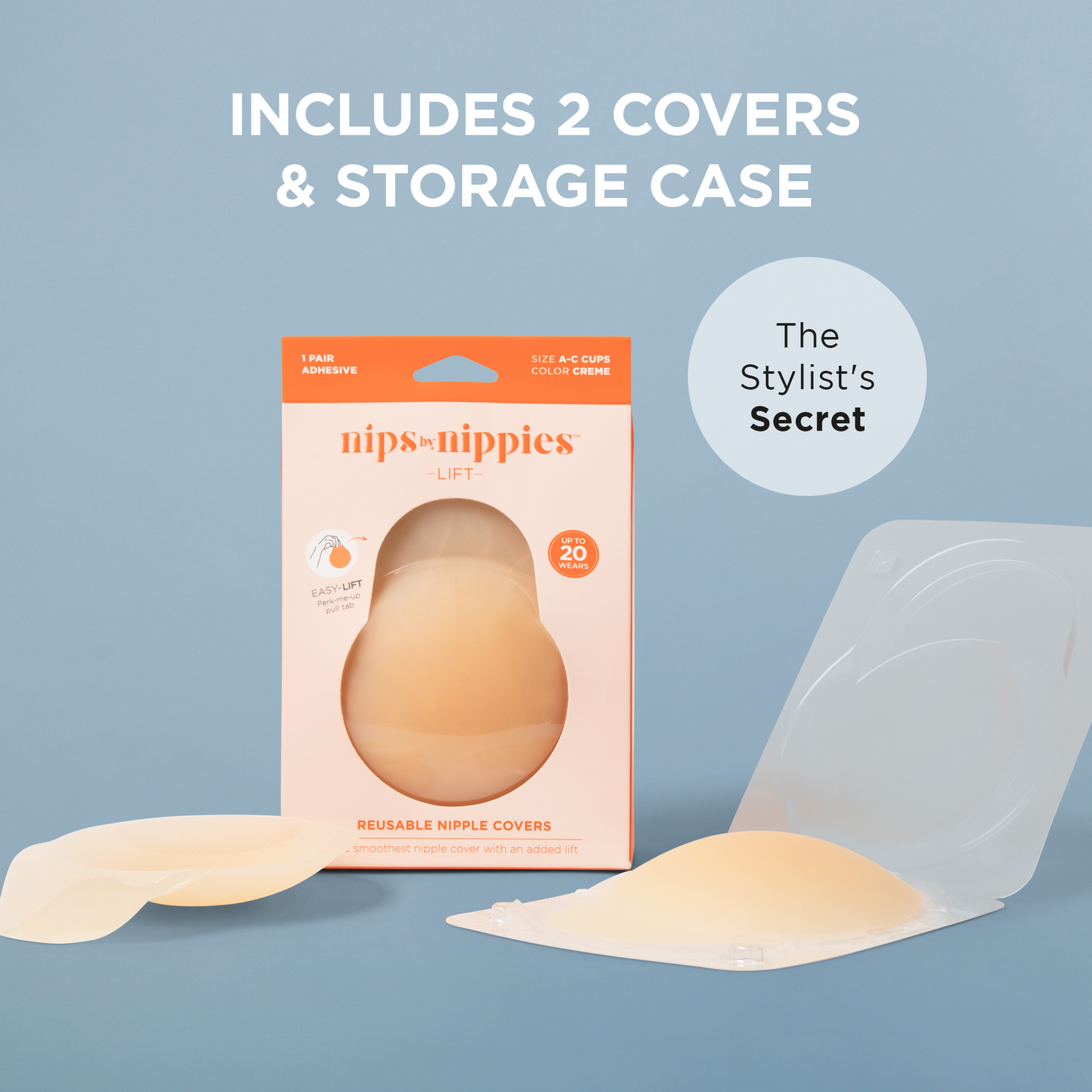 Nips by Nippies Women's Reusable Adhesive Lifting Nipple Covers